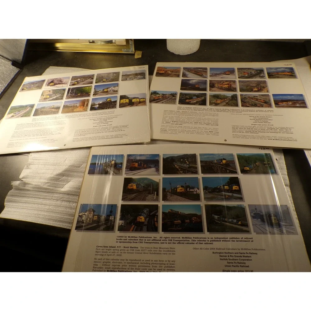 McMillan Publications 2004 2005 CSX BNSF Railroad Color Calendar Lot of 3